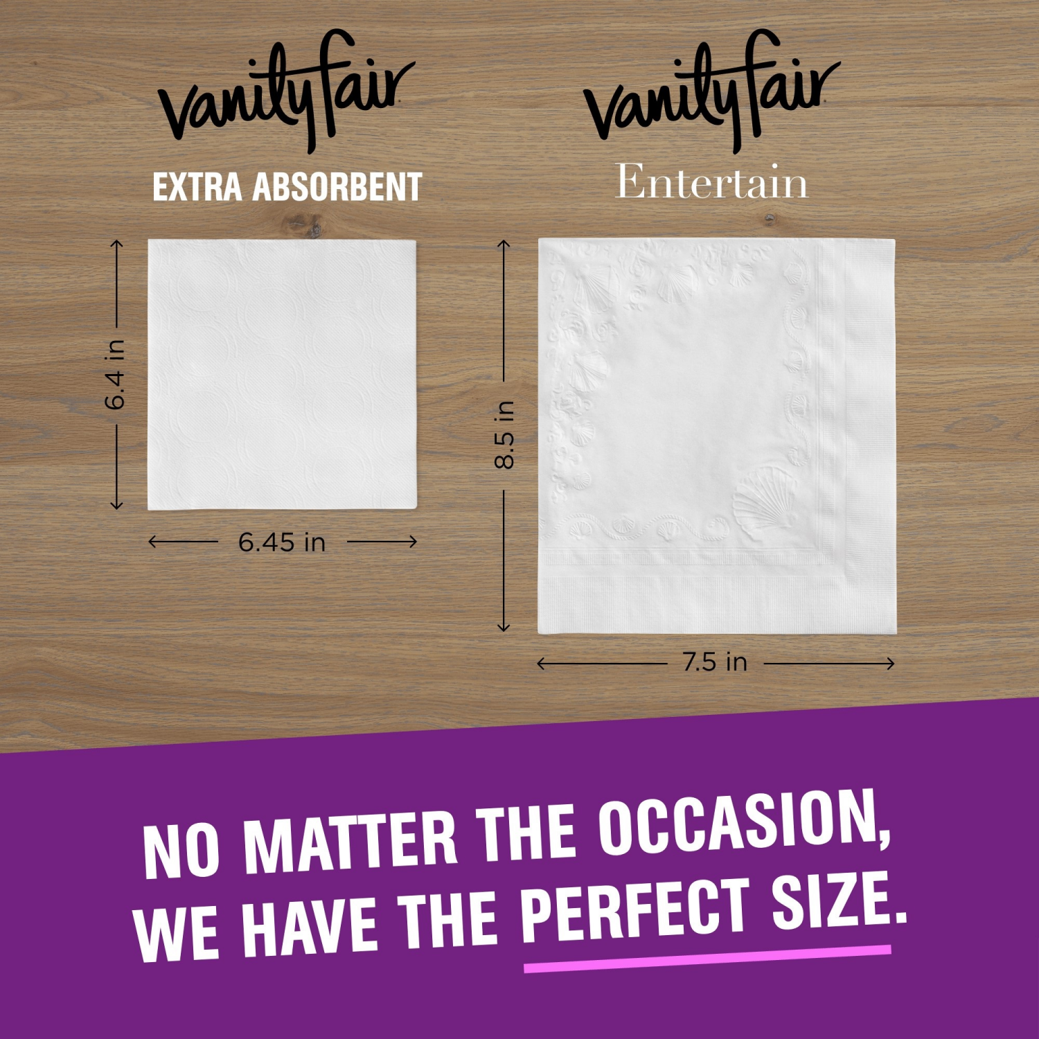 slide 2 of 5, Vanity Fair Extra Absorbent Paper Napkins, 160 Count, 160 ct