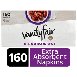 Vanity Fair Extra Absorbent Paper Napkins, 160 Count