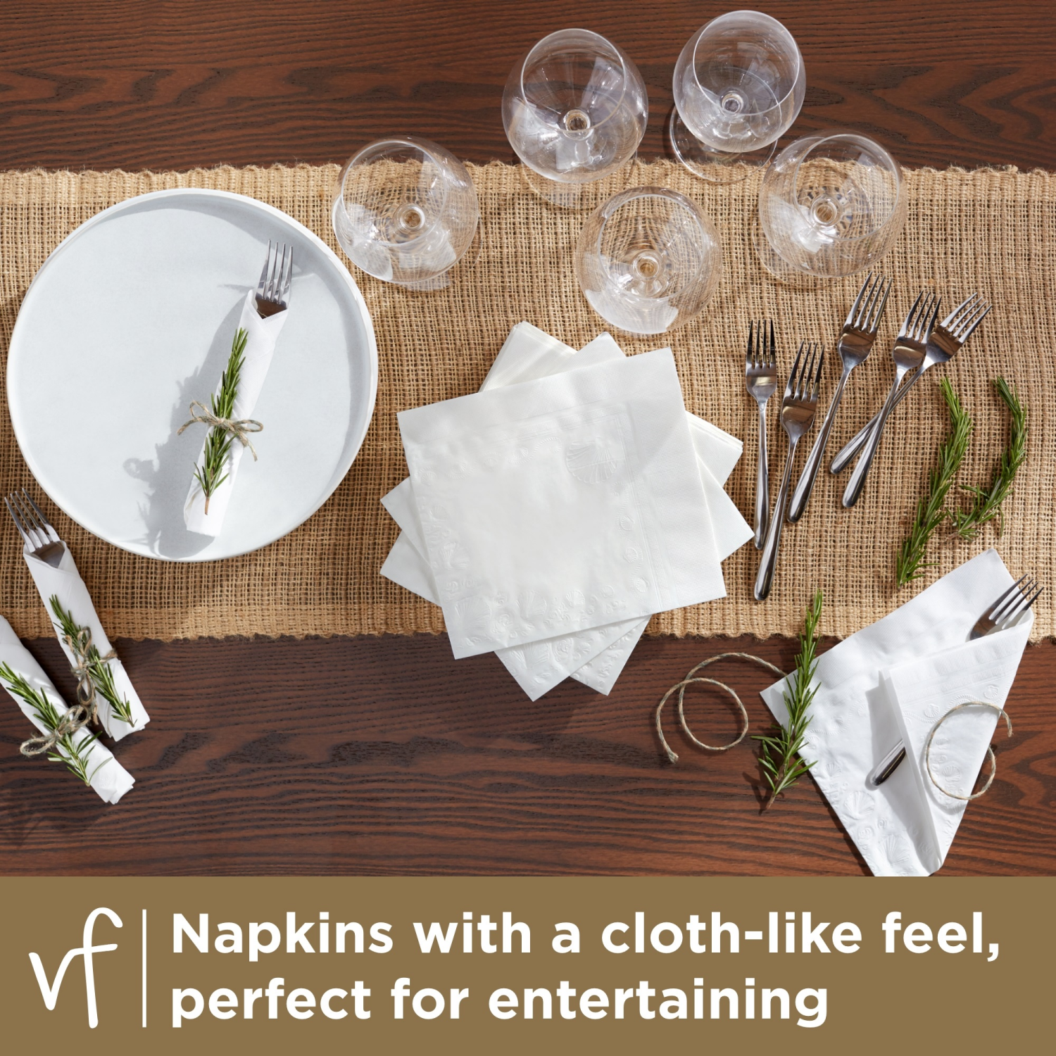 slide 4 of 5, Vanity Fair Entertain Classic Napkins 40 ea, 40 ct