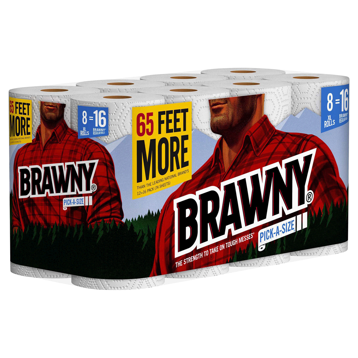 slide 4 of 8, Brawny Pick-A-Size XL Roll Paper Towels, 8 ct