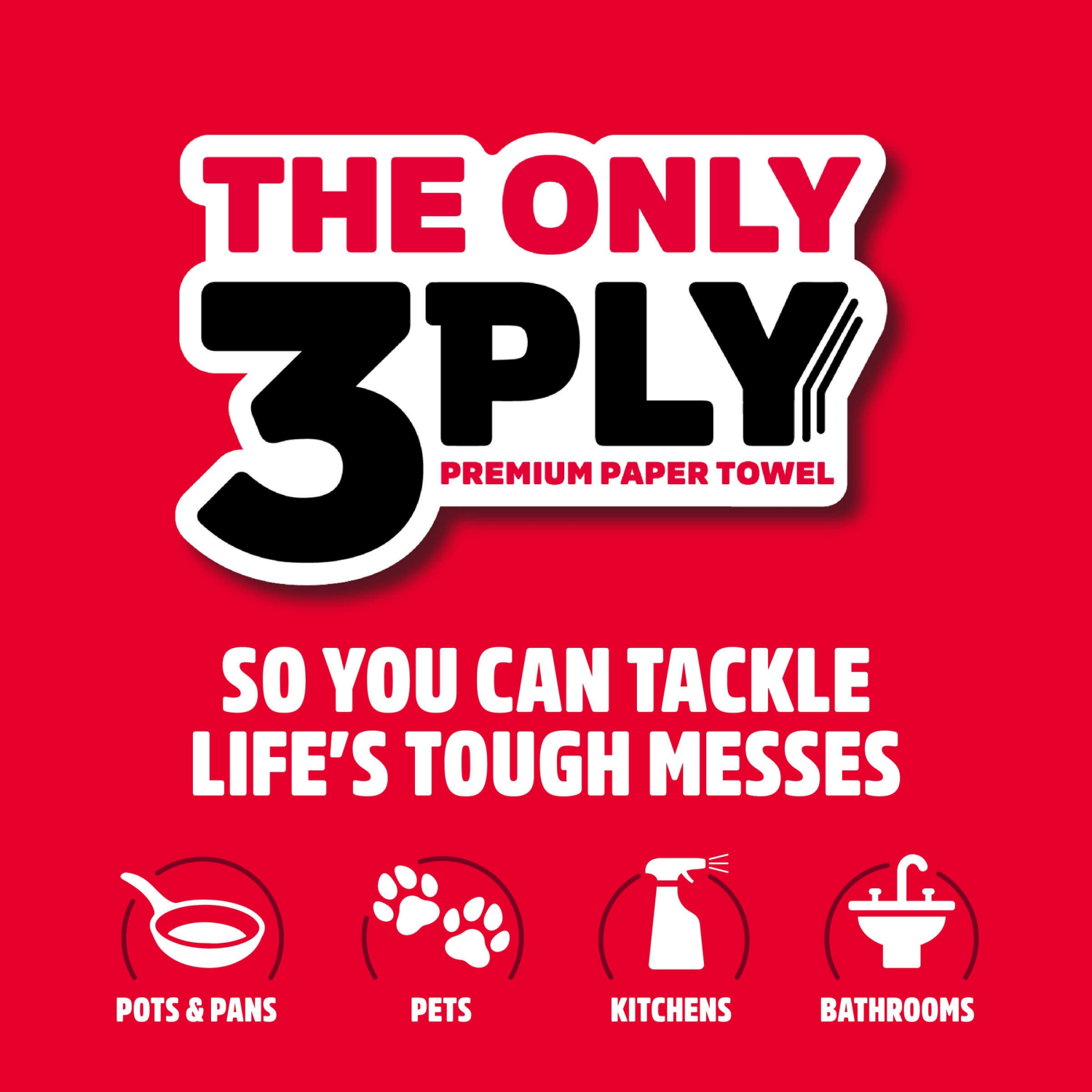 slide 6 of 8, Brawny TEAR-A-SQUARE PAPER TOWELS, 4 DOUBLE ROLLS, 4 ct