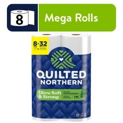 Quilted Northern Ultra Soft & Strong Toilet Paper, 12 Mega Rolls