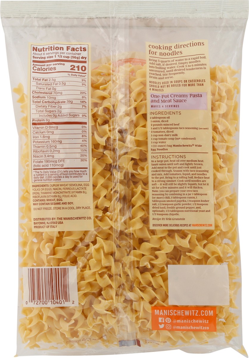 slide 8 of 9, Manischewietz Wide Homestyle Egg Noodles, 12 oz