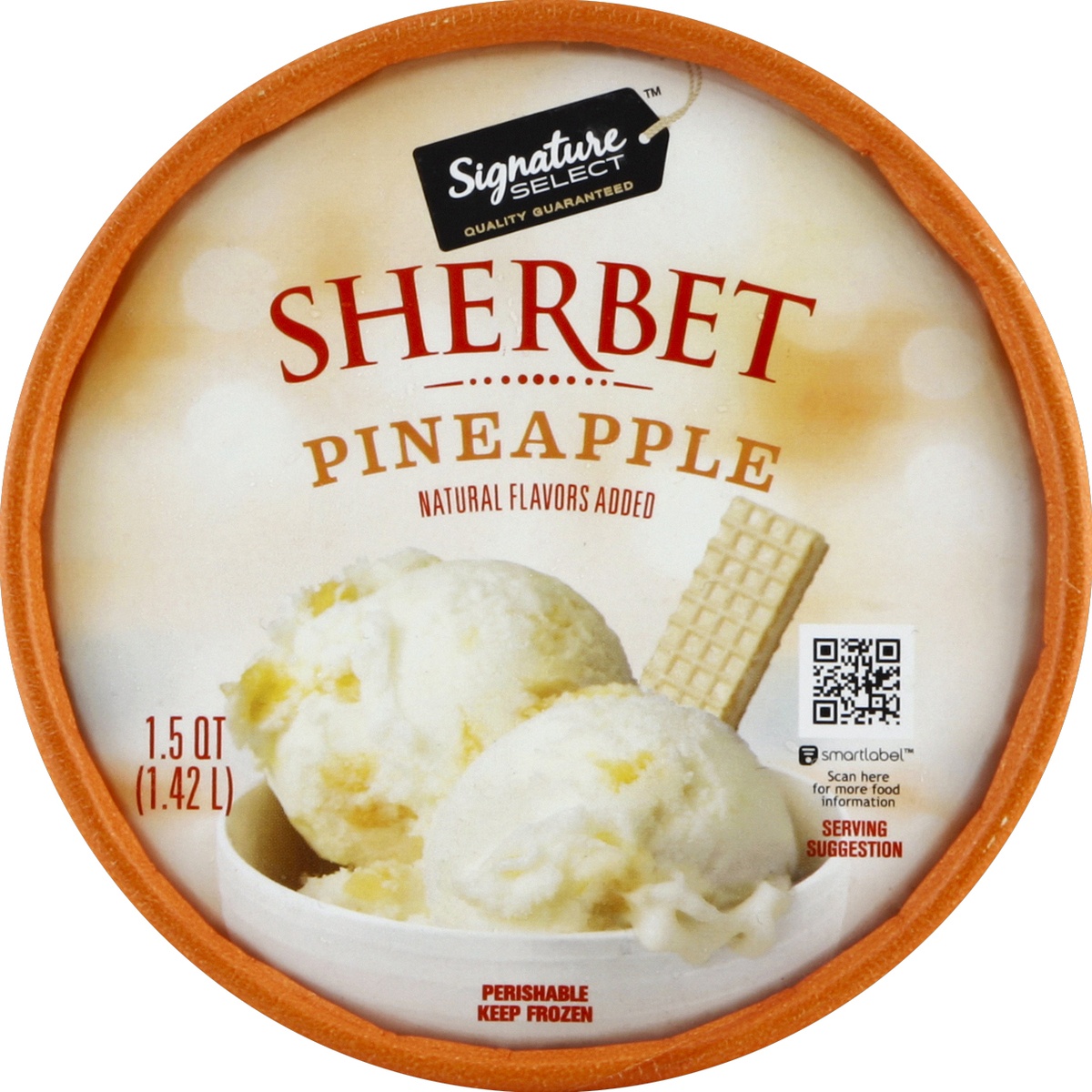 slide 3 of 3, Lucerne Dairy Farms Sherbet Pineapple, 1.5 qt