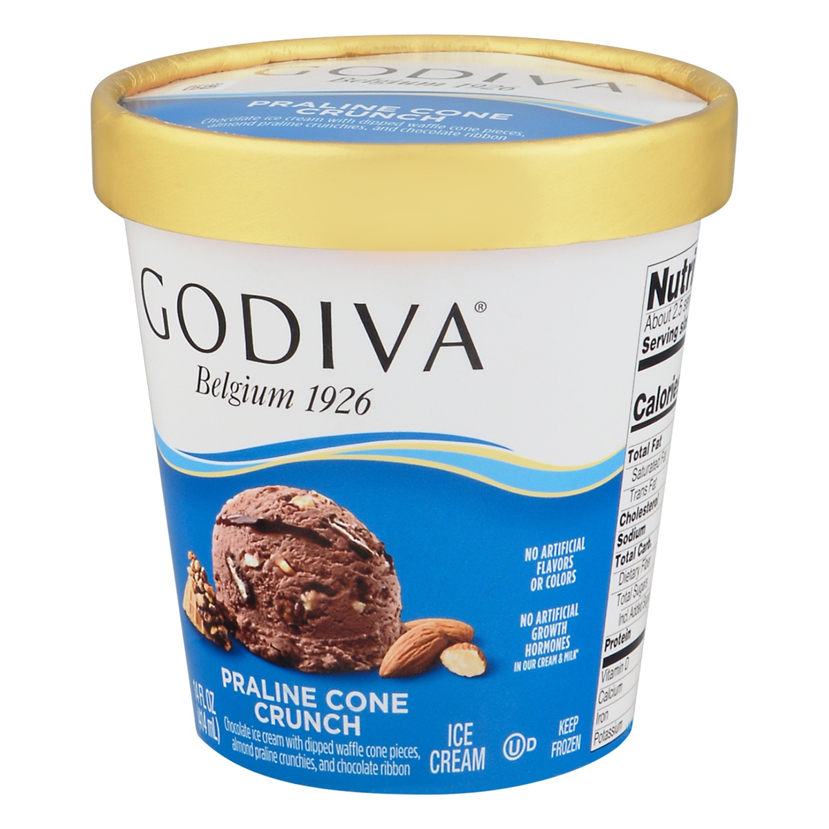 slide 9 of 9, Godiva Praline Cone Crunch Ice Cream 14 fl oz, 14 fl oz