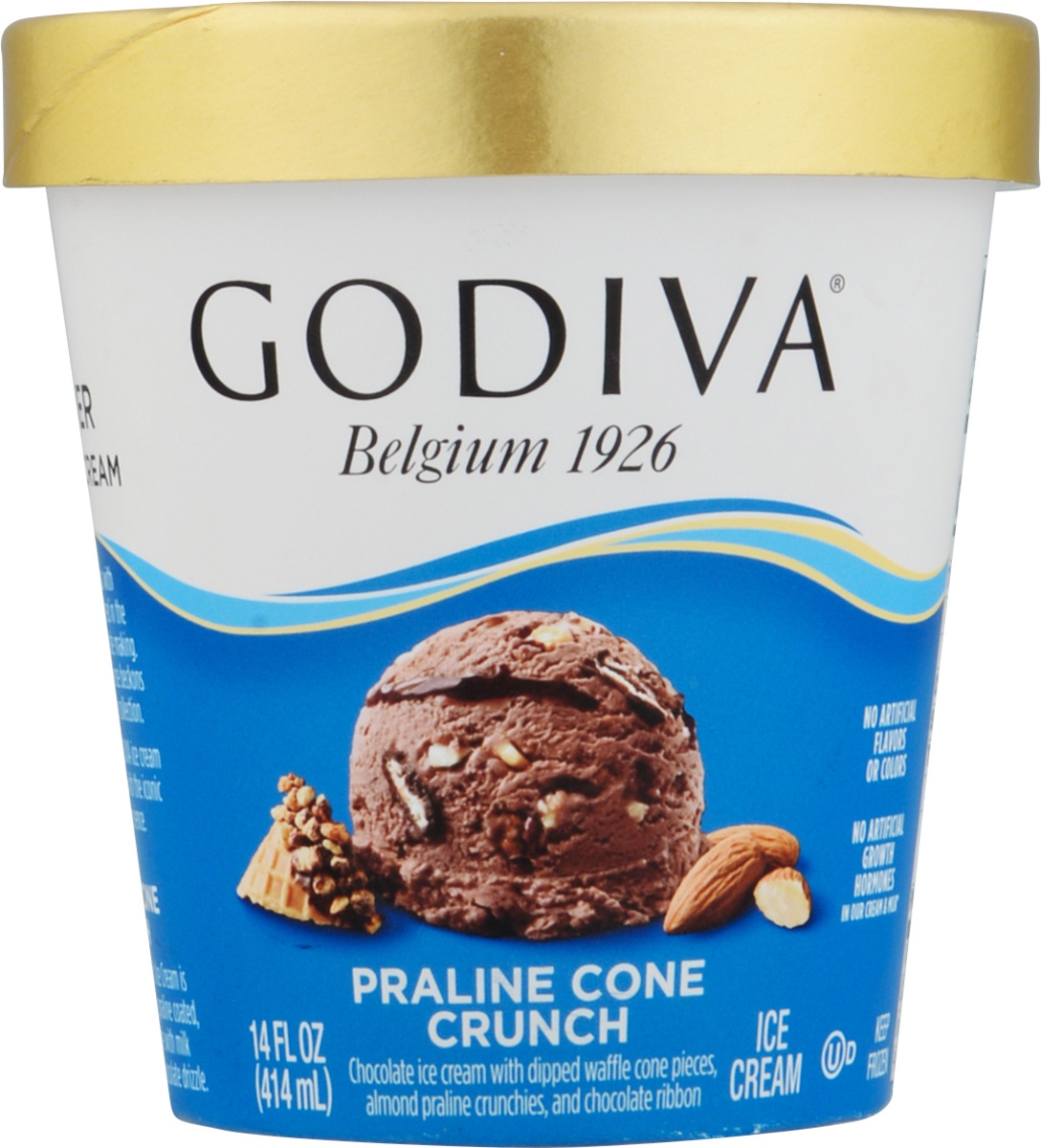 slide 4 of 9, Godiva Praline Cone Crunch Ice Cream 14 fl oz, 14 fl oz