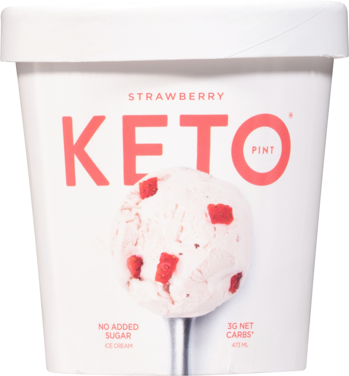 slide 2 of 9, Keto Pint Zero Added Sugar Strawberry Ice Cream 1 pt, 1 pint