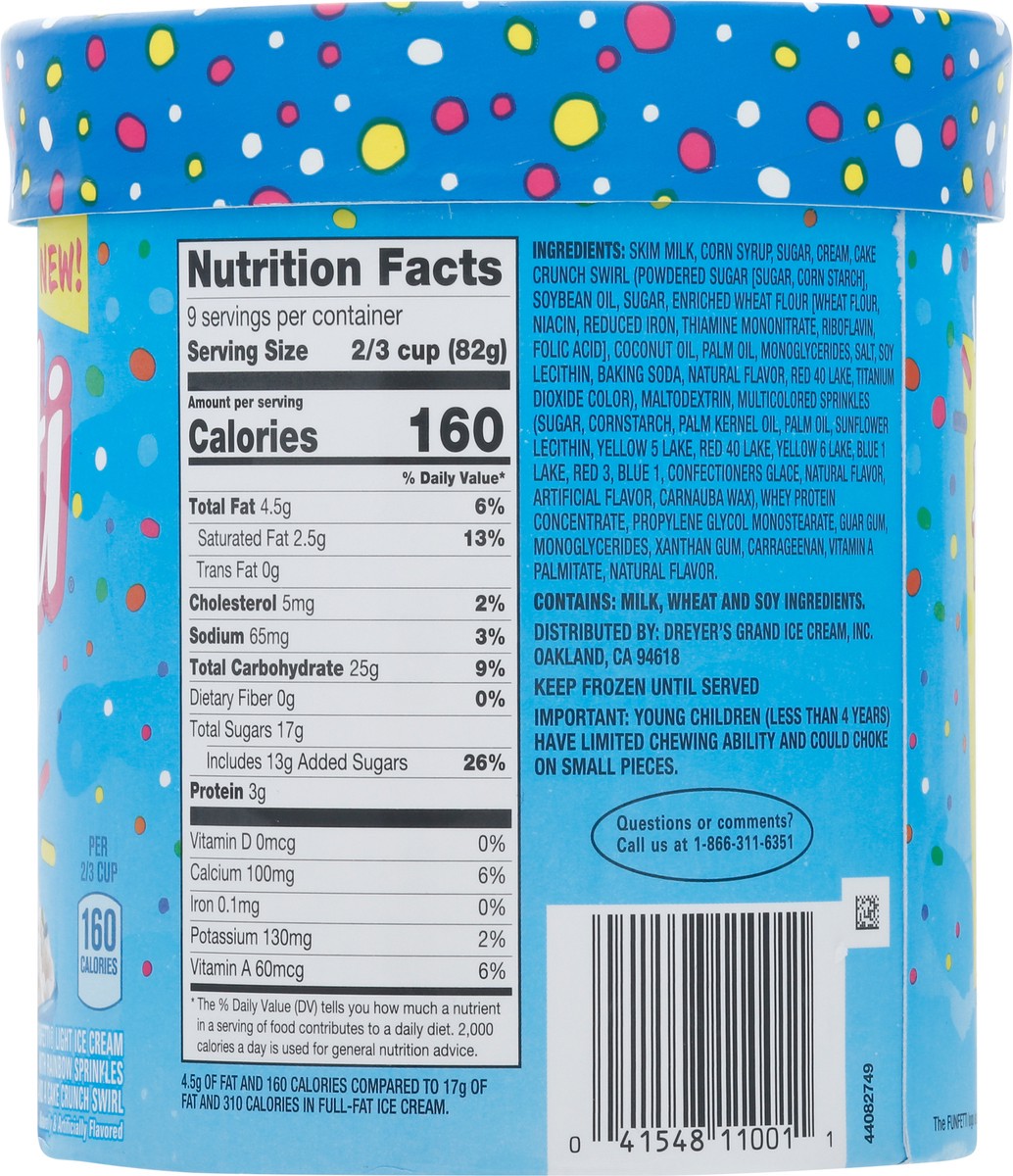 slide 8 of 9, Funfetti Light Ice Cream, 1.5 Qt, 967.41 g