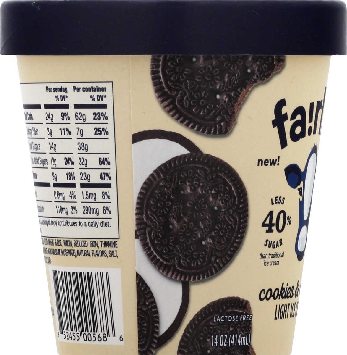 slide 7 of 13, fairlife Light Cookies & Cream Ice Cream 14 oz, 14 oz