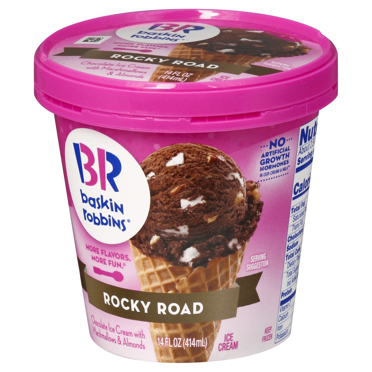 slide 3 of 9, Baskin-Robbins Rocky Road Ice Cream 14.0 oz, 