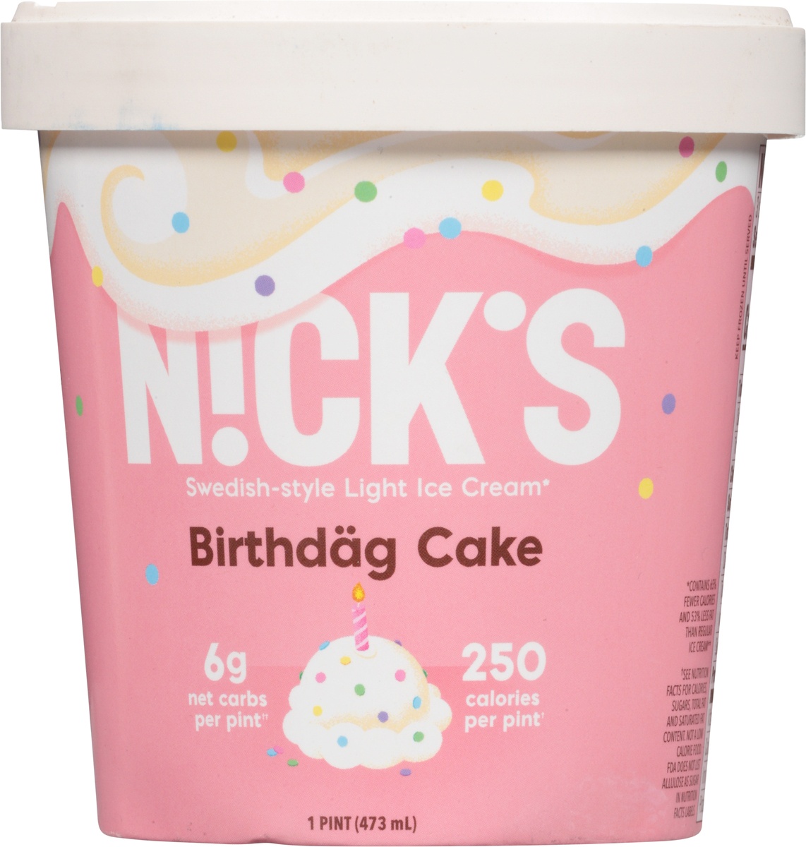 slide 6 of 9, Nick's Birthdag Cake Swedish-Style Light Ice Cream, 