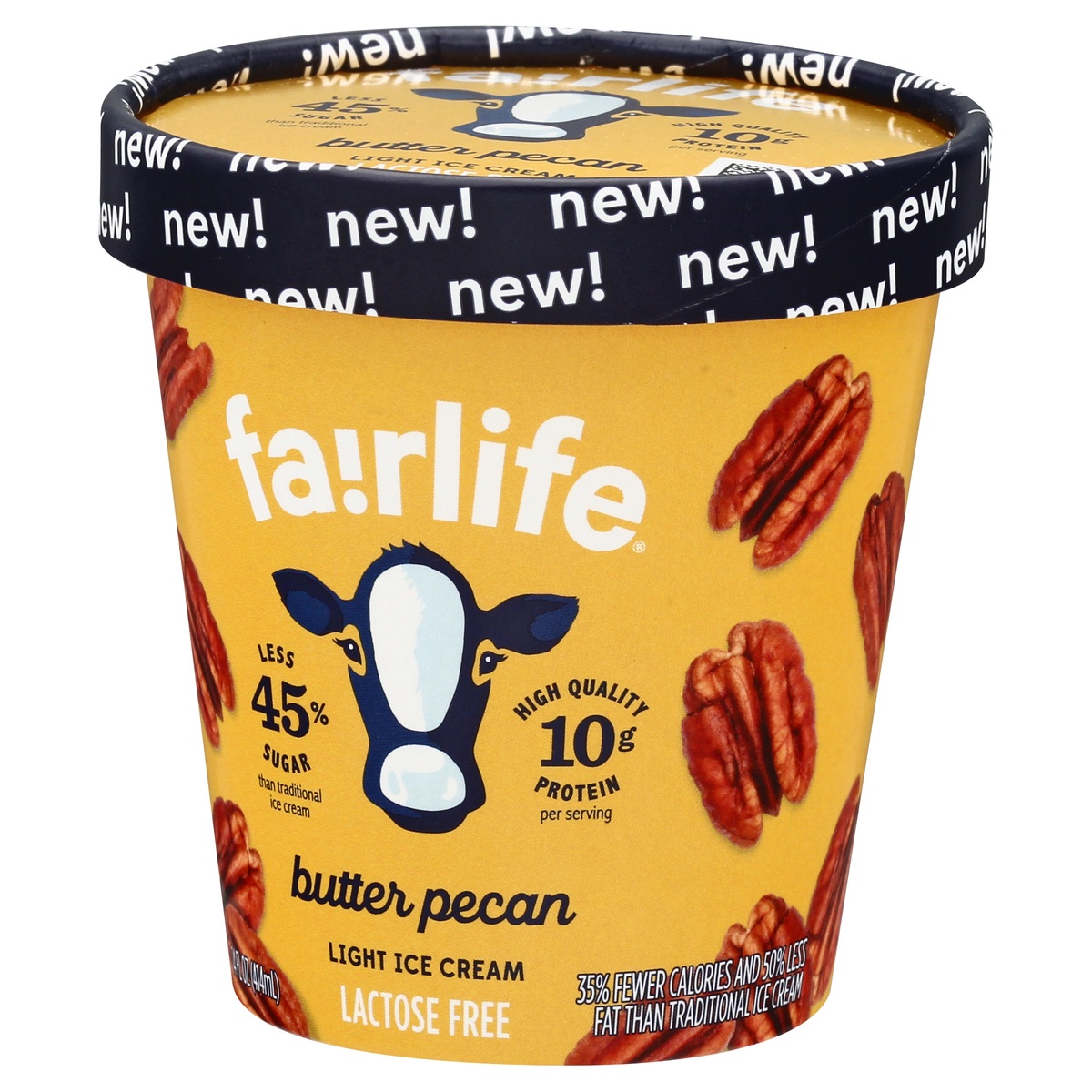 slide 6 of 9, fairlife Lactose Free Light Butter Pecan Ice Cream 14 oz, 14 oz