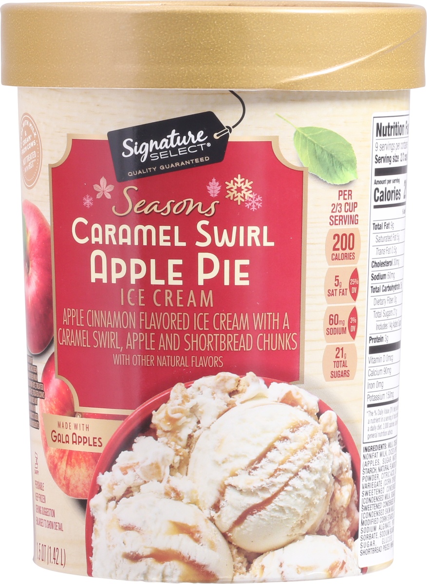Signature Select Caramel Swirl Apple Pie Ice Cream 1.5 qt 1.5 qt Shipt