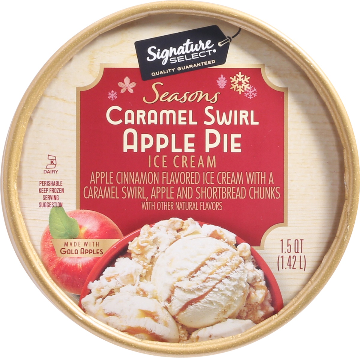 Signature Select Caramel Swirl Apple Pie Ice Cream 1.5 qt 1.5 qt Shipt