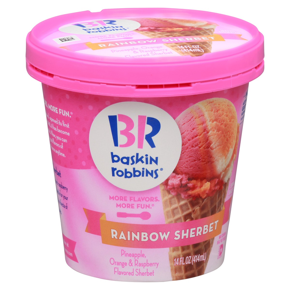 slide 2 of 9, Baskin-Robbins Rainbow Sherbet 14 fl oz, 