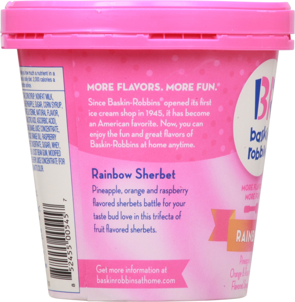 slide 7 of 9, Baskin-Robbins Rainbow Sherbet 14 fl oz, 