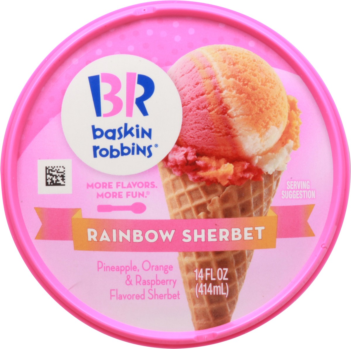 slide 9 of 9, Baskin-Robbins Rainbow Sherbet 14 fl oz, 