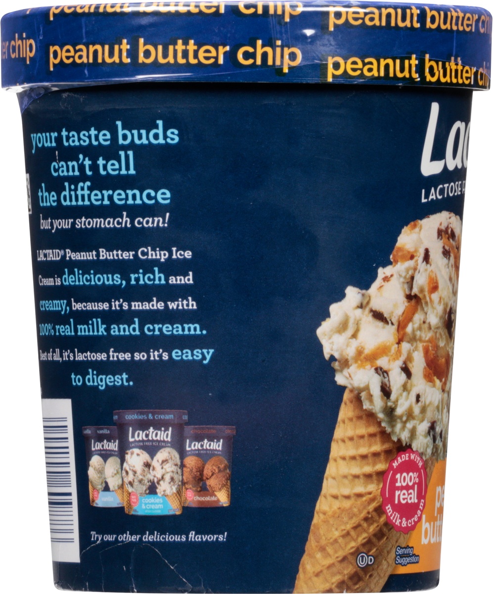 slide 7 of 9, Lactaid Peanut Butter Chip Ice Cream, 1 Quart, 32 oz