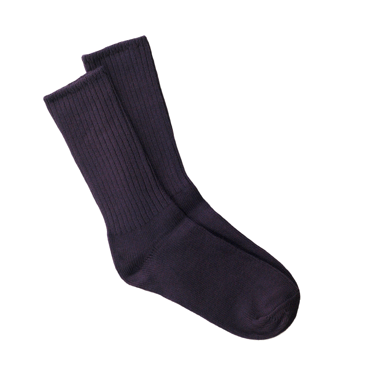 slide 1 of 1, Maggie’s Organics Maggie's Organic Classic Cotton Crew Sock, Eggplant Color, Size 9-11, Size 9-11