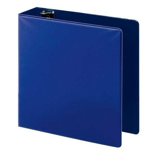 slide 3 of 10, Office Depot Brand Nonstick Round-Ring Binder, 3'' Rings, 64% Recycled, Blue, 3 in