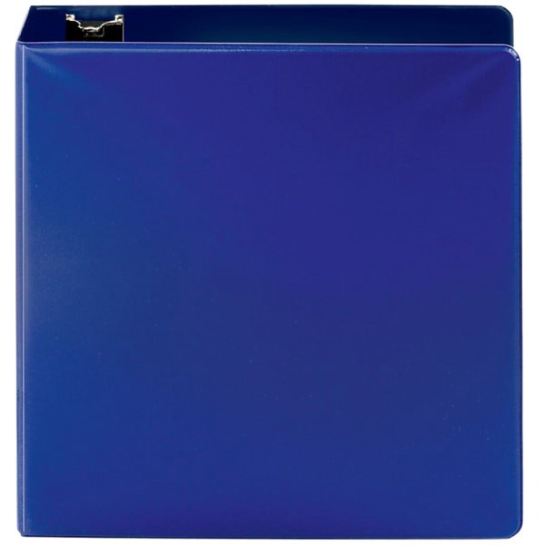 slide 7 of 10, Office Depot Brand Nonstick Round-Ring Binder, 3'' Rings, 64% Recycled, Blue, 3 in