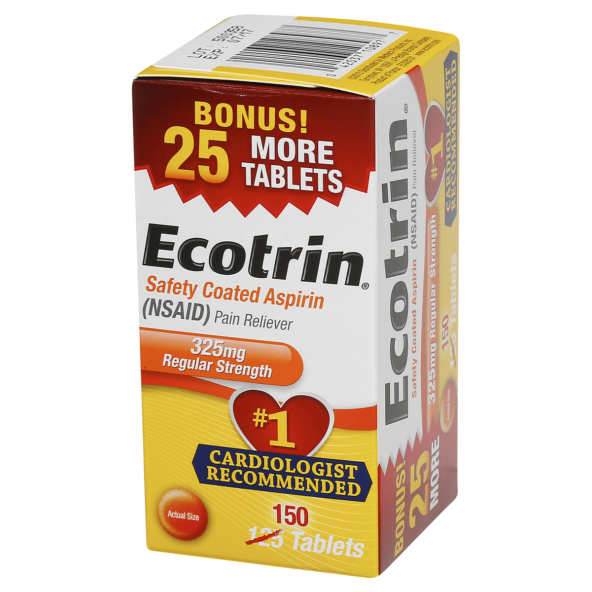 slide 2 of 6, Ecotrin Safety Coated Aspirin, 125 ct