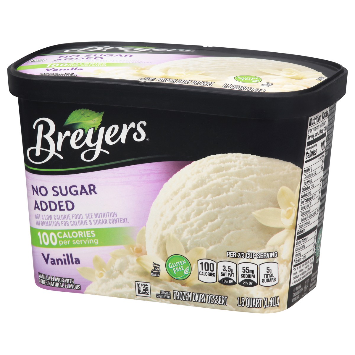 Breyers Ice Cream No Sugar Added Vanilla Frozen Dairy Dessert - 48oz 48 ...