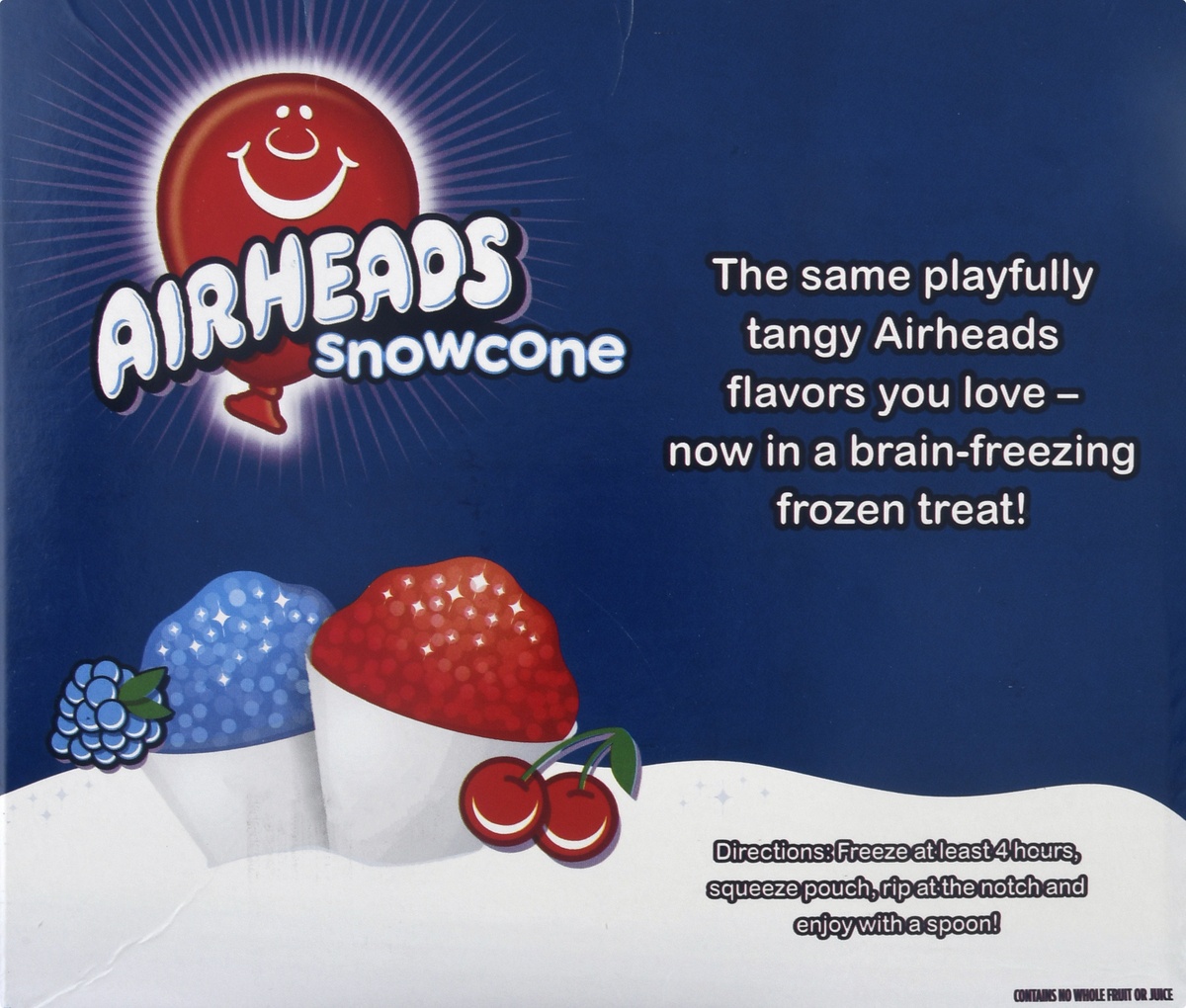slide 4 of 9, Airheads Snowcone Cherry Blue Raspberry, 6 ct