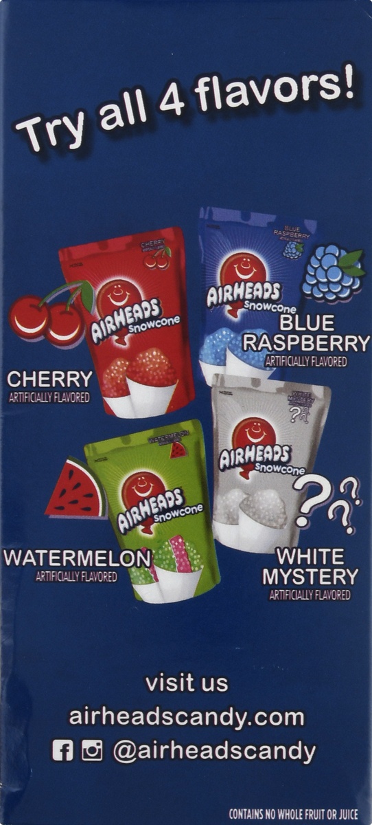 slide 7 of 9, Airheads Snowcone Cherry Blue Raspberry, 6 ct