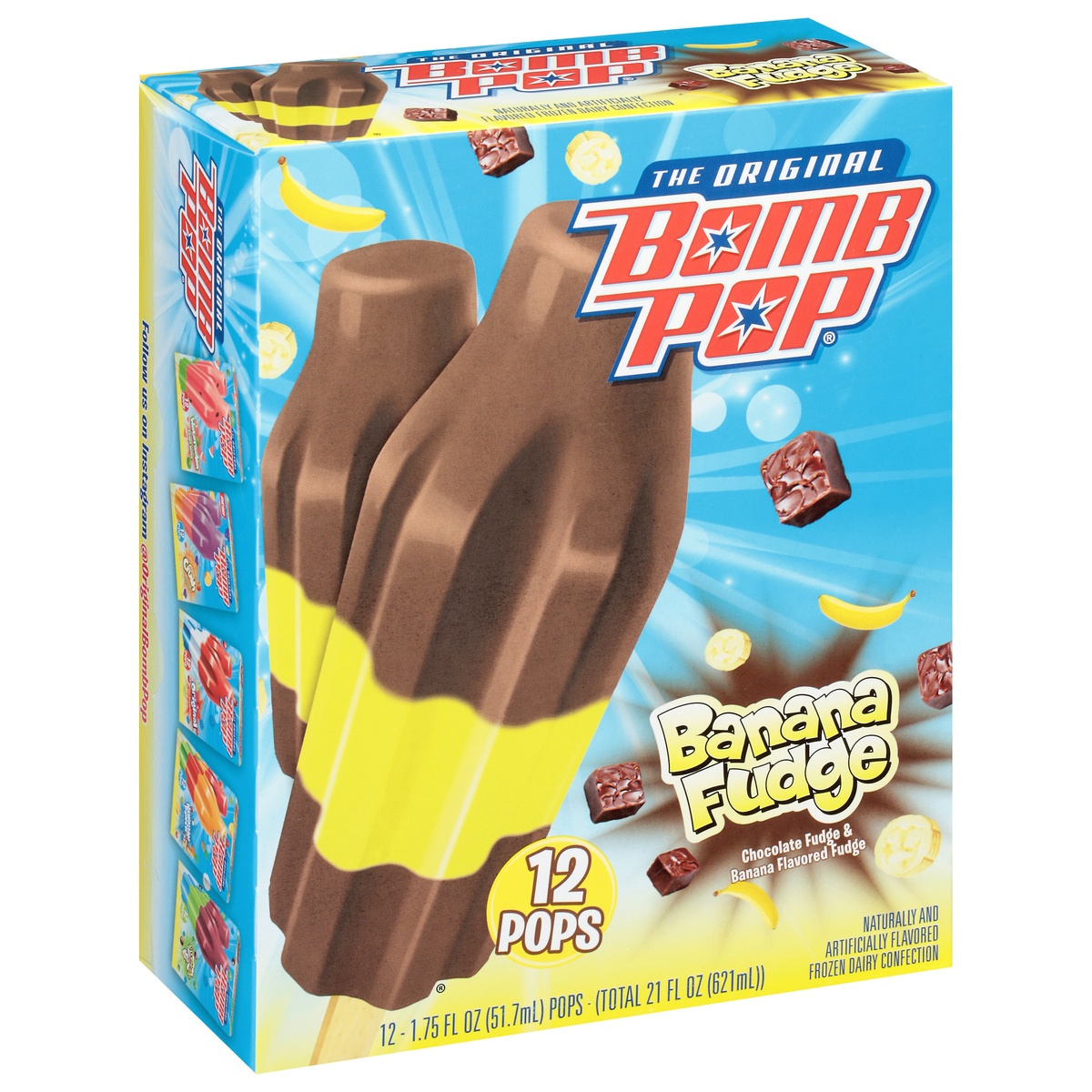 slide 2 of 9, Bomb Pop Ice Cream Banana Fudge, 12 ct