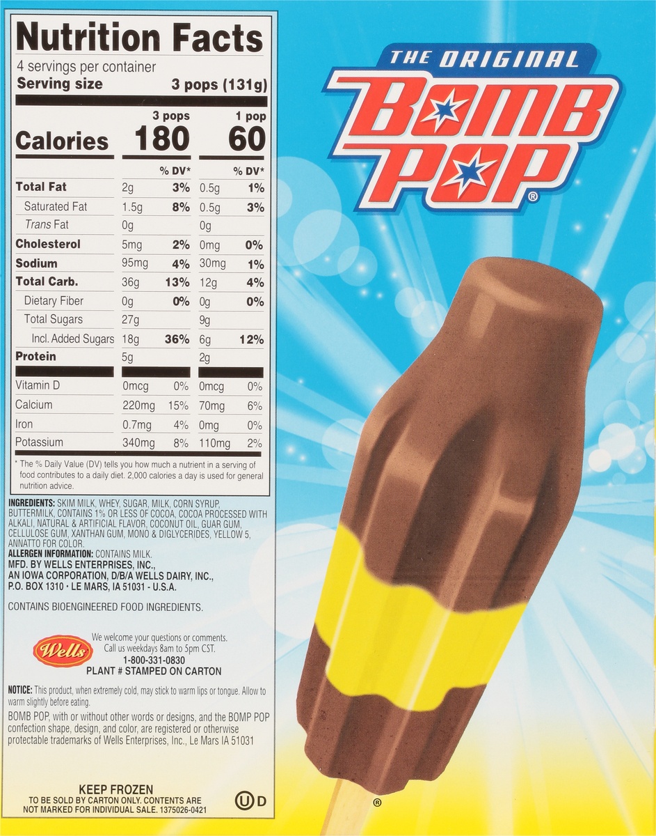 slide 4 of 9, Bomb Pop Ice Cream Banana Fudge, 12 ct