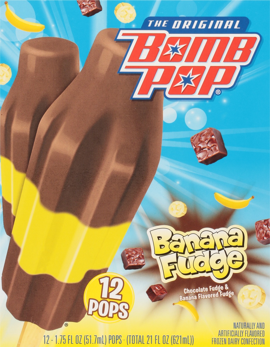 slide 6 of 9, Bomb Pop Ice Cream Banana Fudge, 12 ct