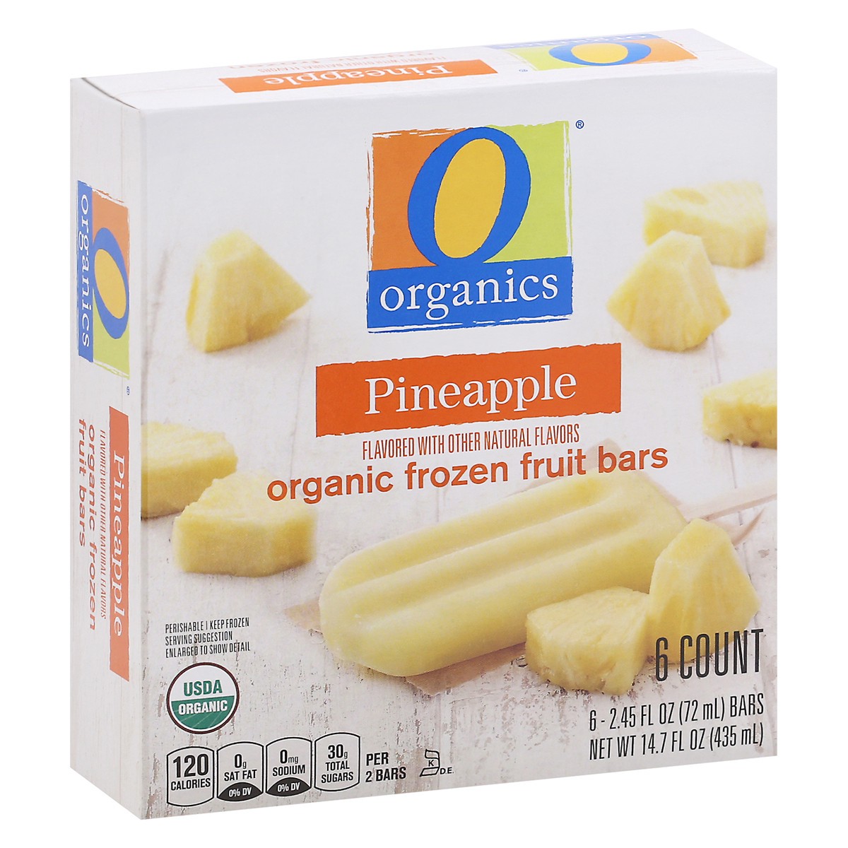 slide 2 of 9, O Organics Fruit Bars Pineapple, 6 ct; 2.45 oz