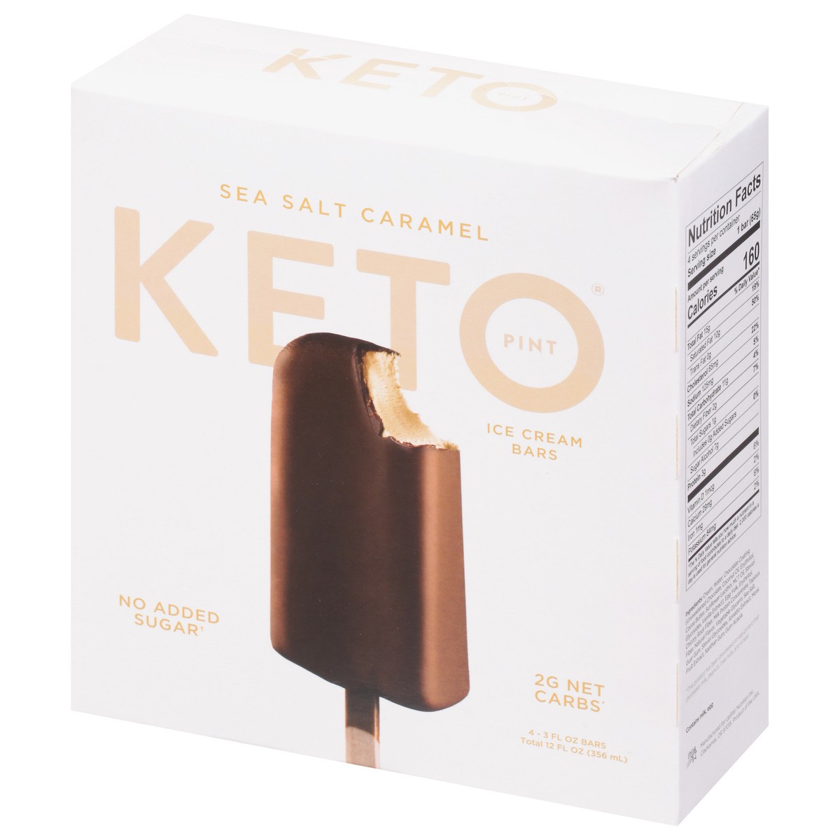 slide 2 of 9, Keto Pint Sea Salt Caramel Ice Cream Bars 4 - 3 fl oz Bars, 4 ct