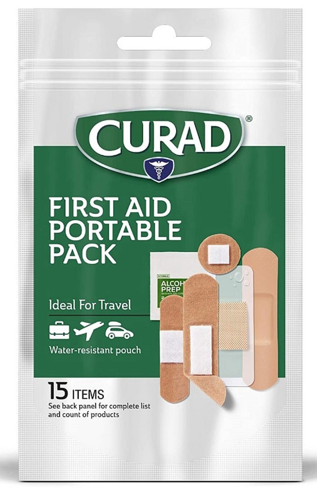 slide 1 of 1, Curad First Aid Portable Pack 15 ea, 15 ct