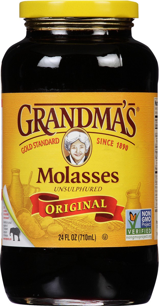 slide 4 of 7, Grandma's Unsulphured Original Molasses 24 oz, 24 fl oz