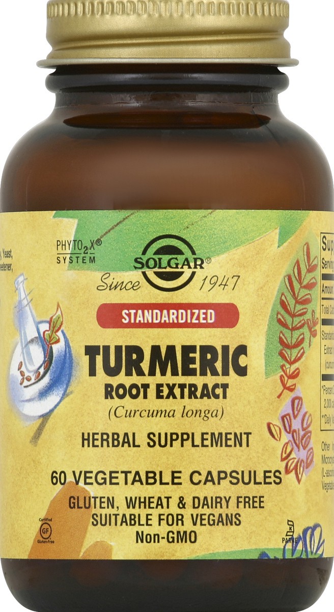 slide 5 of 6, Solgar Turmeric Root Extract 60 ea, 60 ct