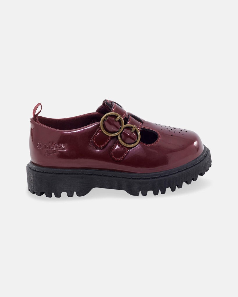 slide 6 of 6, Oshkosh Toddler Girl Buckle Platform Casual Shoes - Burgundy Burgundy 11, 1 ct