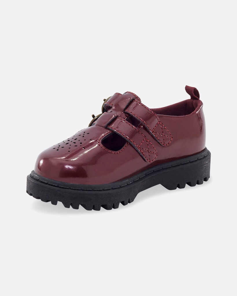 slide 5 of 6, Oshkosh Toddler Girl Buckle Platform Casual Shoes - Burgundy Burgundy 11, 1 ct