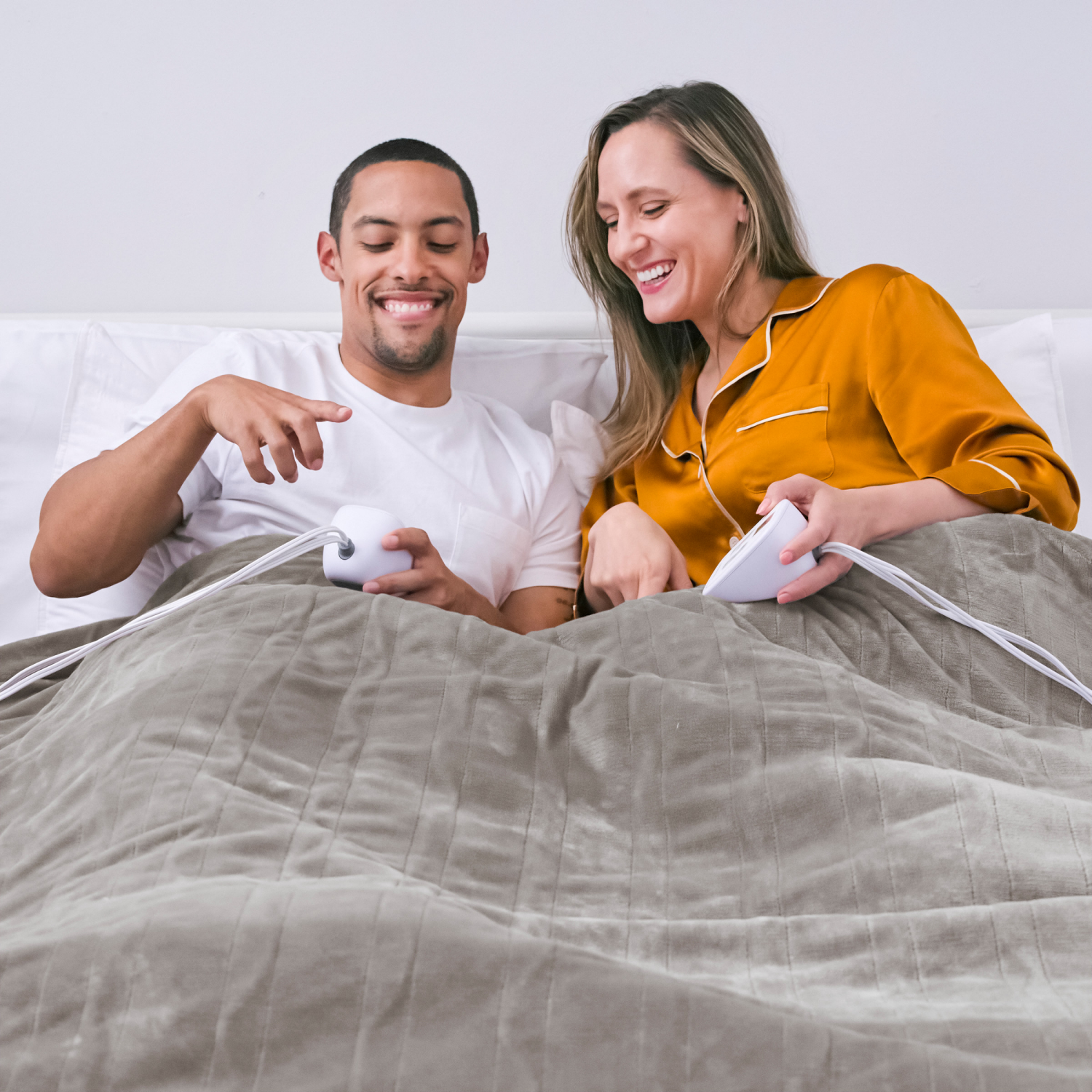 slide 2 of 7, Brookstone Heated Blanket Taupe King, 1 ct