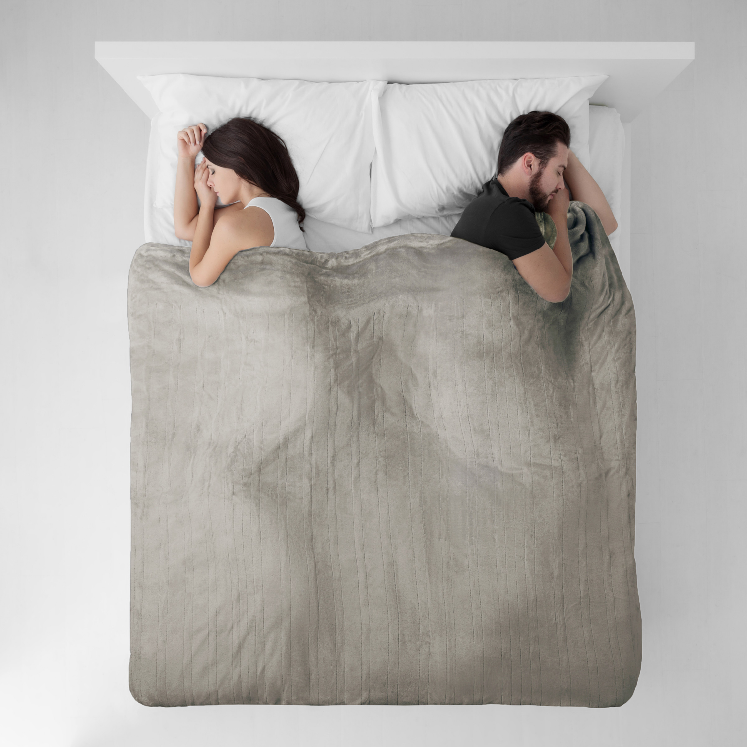 slide 5 of 7, Brookstone Heated Blanket Taupe King, 1 ct