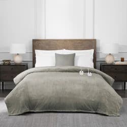 Brookstone Heated Blanket Taupe King