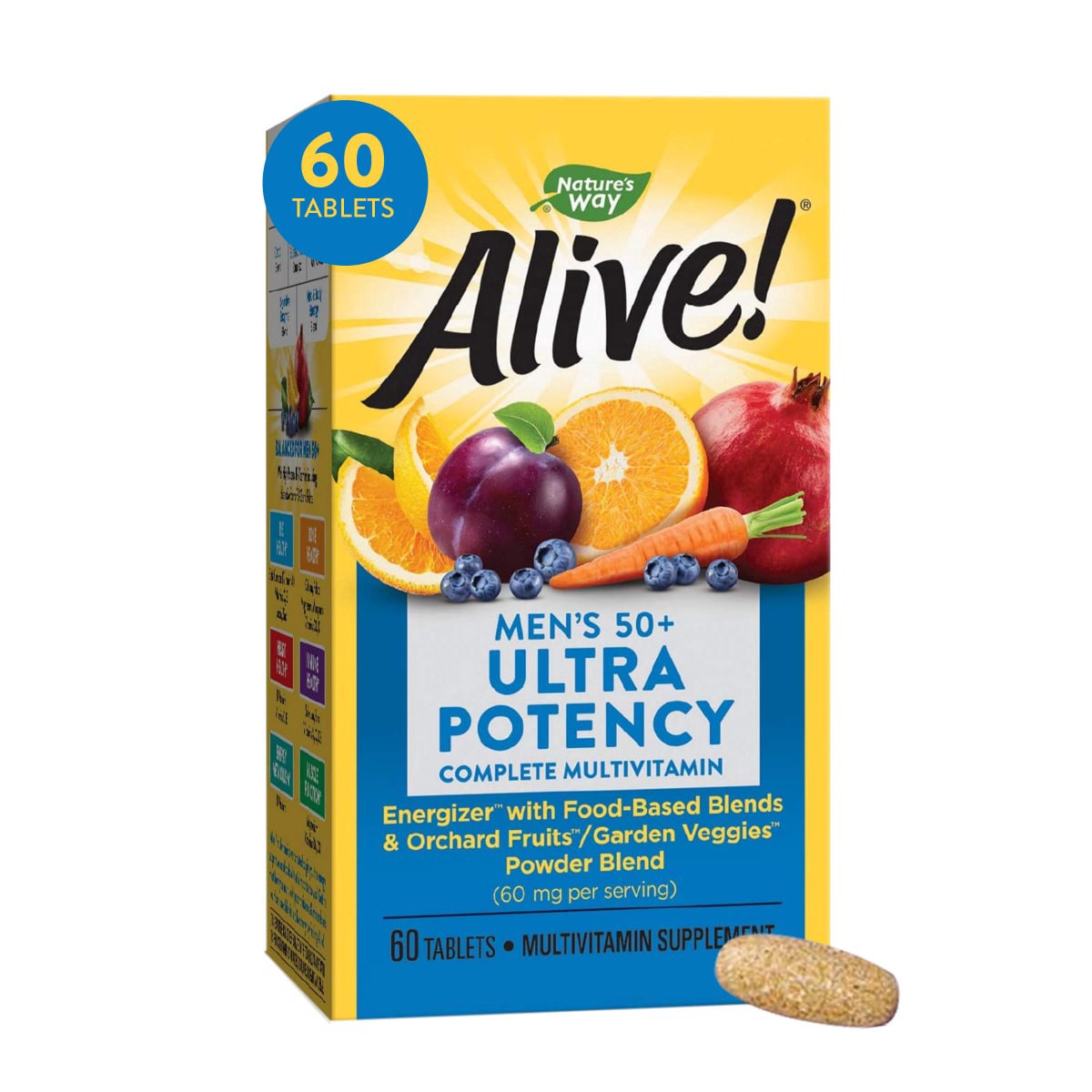 slide 1 of 6, Nature's Way Alive! Men's 50+ Ultra Multivitamin 60 Tablets, 60 ct