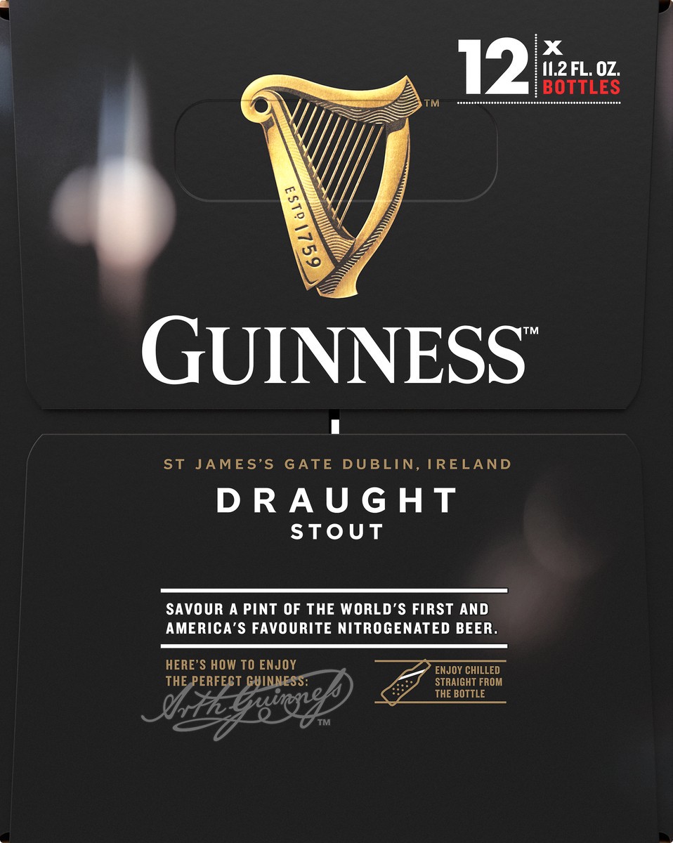 slide 2 of 4, Guinness Nitrogenated Draught Stout Beer 12 ea, 12 ct; 11.2 oz