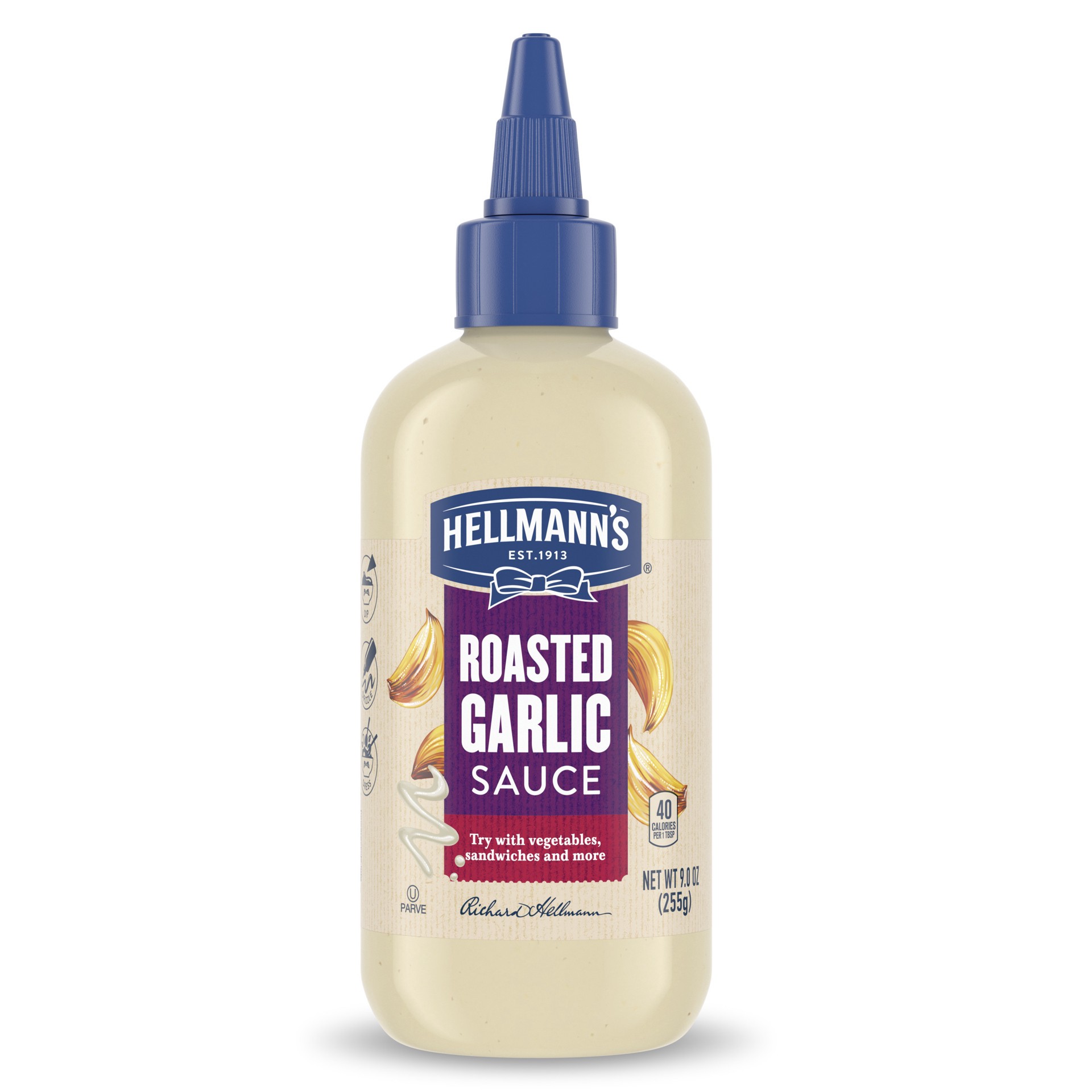 slide 1 of 8, Hellmann's Sauce Roasted Garlic, 9 oz, 9 oz