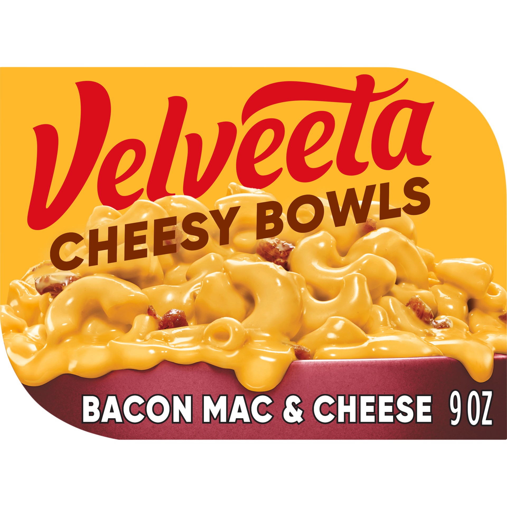 slide 1 of 5, Velveeta Cheesy Bowls Bacon Mac & Cheese Microwave Meal, 9 oz Tray, 9 oz