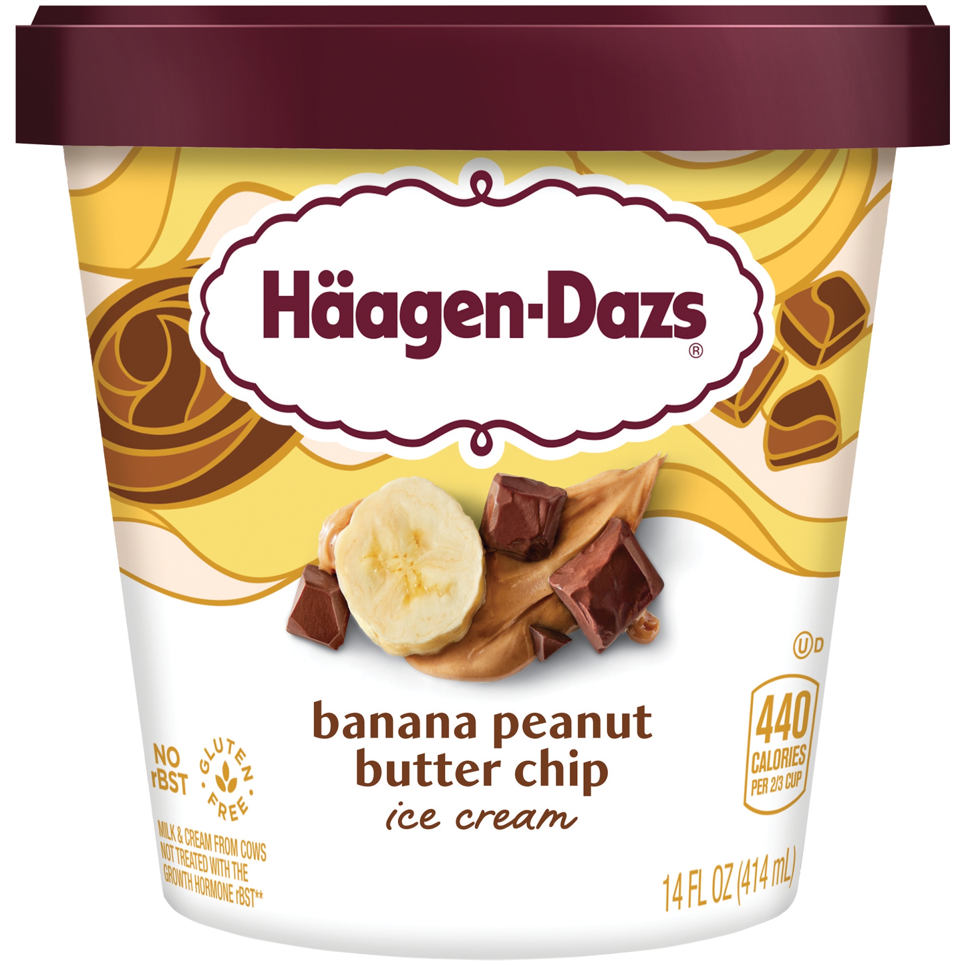 slide 1 of 7, Häagen-Dazs Banana Peanut Butter Chip Ice Cream, 14 fl oz