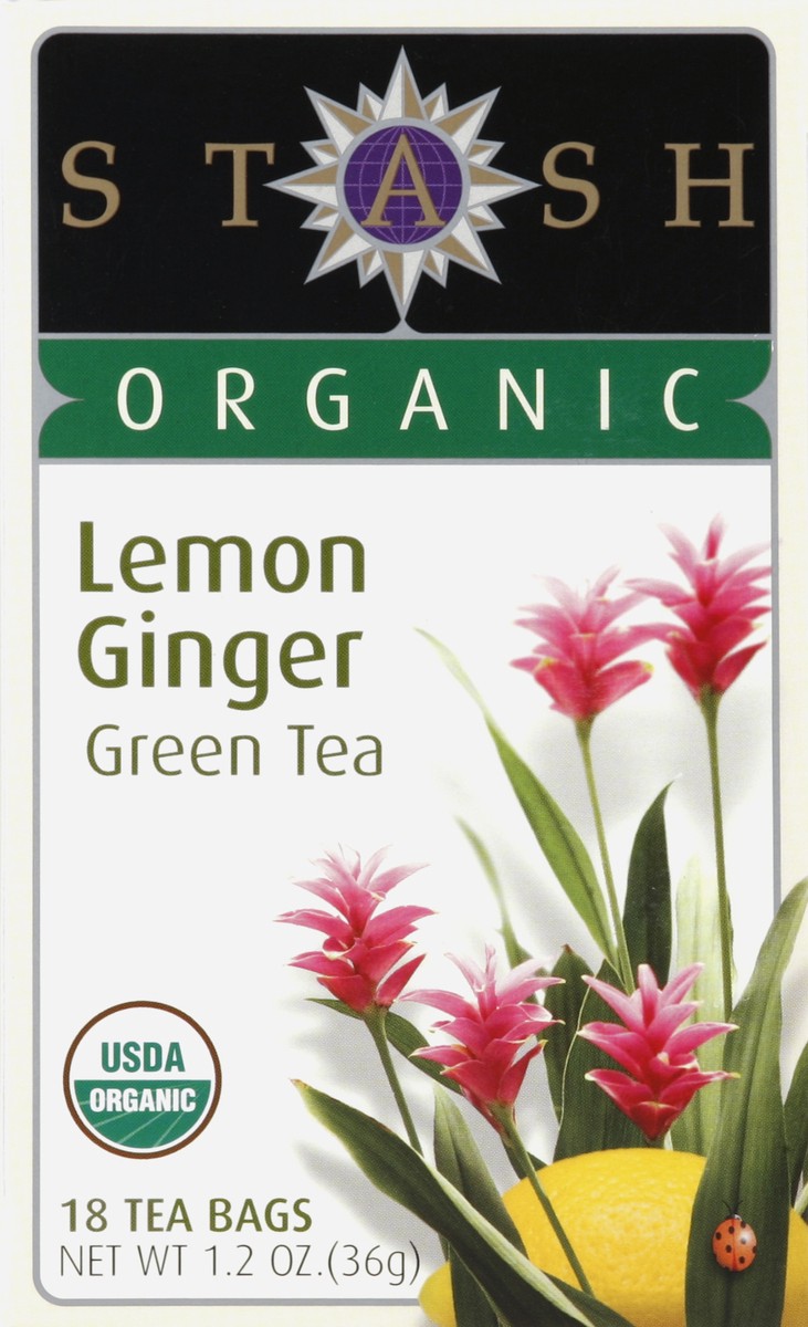 slide 5 of 5, Stash Organic Lemon Ginger Green Tea - 18 ct, 18 ct