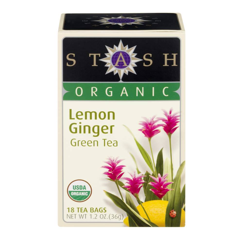 slide 1 of 5, Stash Organic Lemon Ginger Green Tea - 18 ct, 18 ct