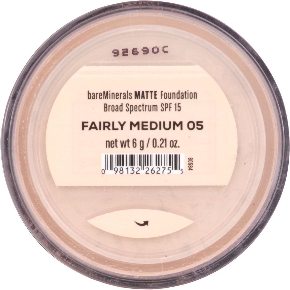 slide 3 of 10, bareMinerals Matte Foundation Broad Spectrum SPF 15 Fairly Medium, 0.21 oz